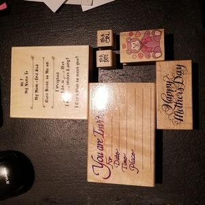 Stamps (6) invitation birth announcement and other great condition